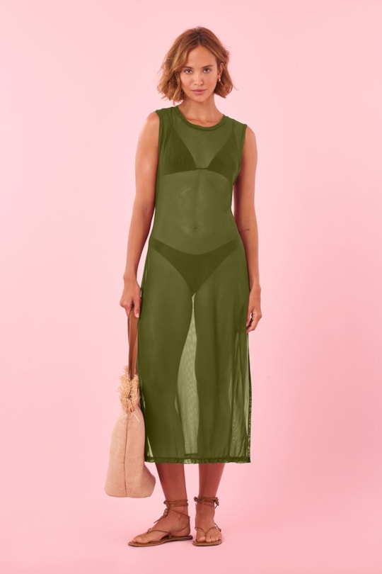 Imagem do produto Vestido Saida Regata Tule Liso