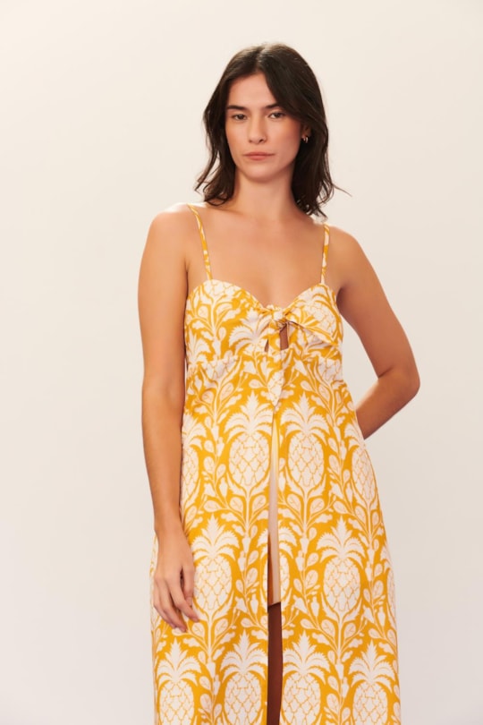 Imagem do produto Vestido Saida Tunica Amarracao Seiva Doc