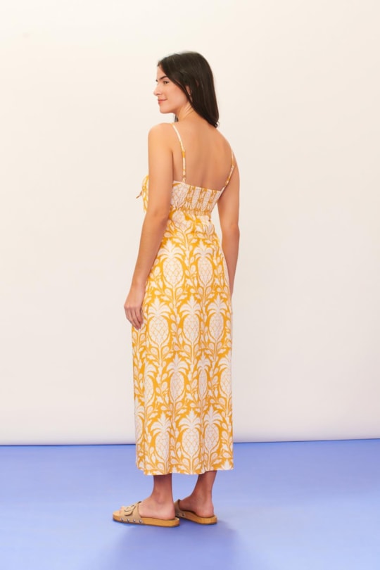 Vestido Saida Tunica Amarracao Seiva Doc