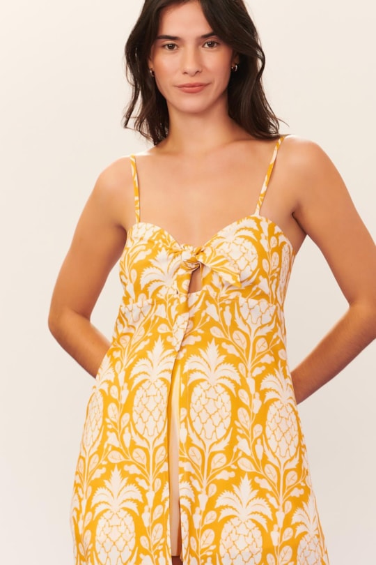 Imagem do produto Vestido Saida Tunica Amarracao Seiva Doc