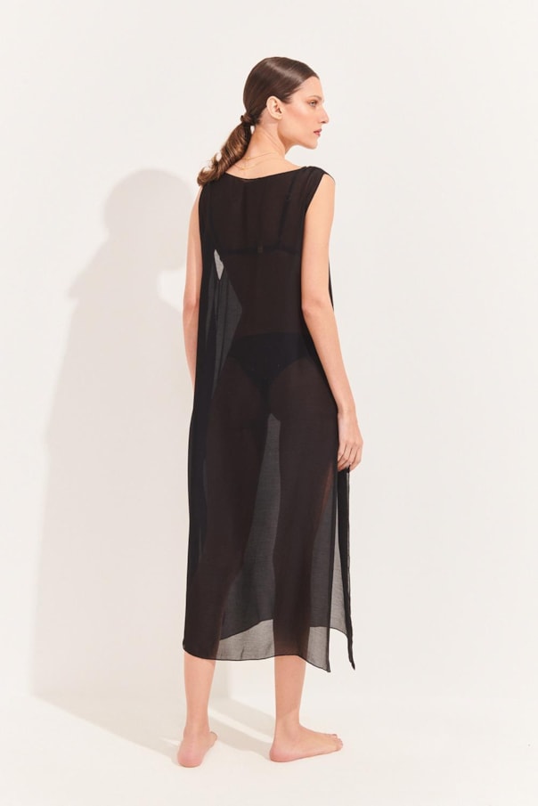 Vestido Sobre Merina Seda