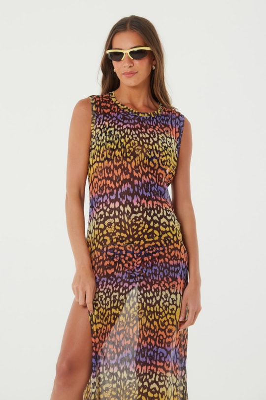 Imagem do produto Vestido T-Shirt Tule Onca Degradee