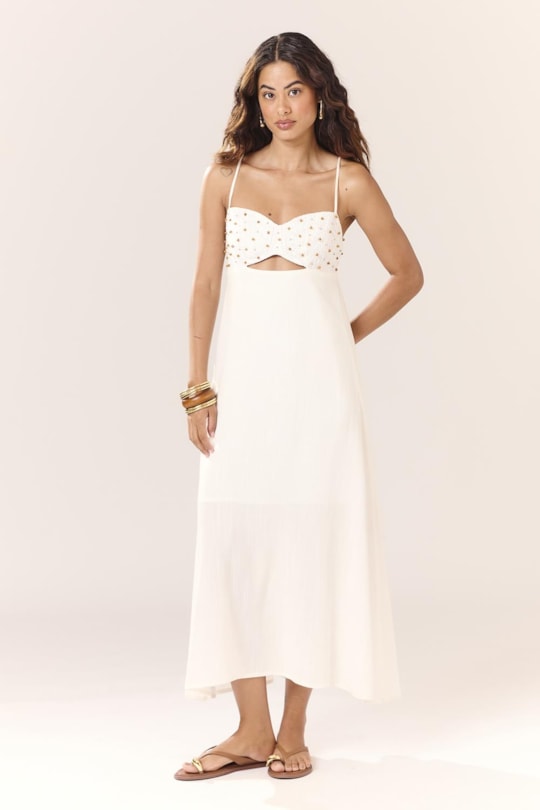 Imagem do produto Vestido Top Crochet Bordado Liso