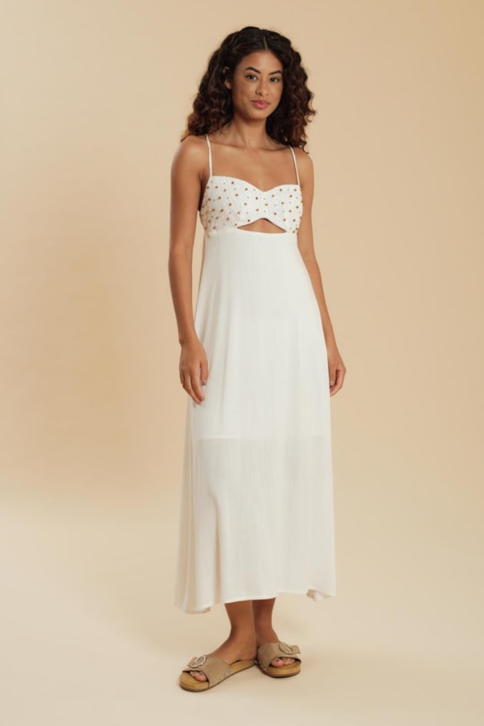 Imagem do produto Vestido Top Crochet Bordado Liso