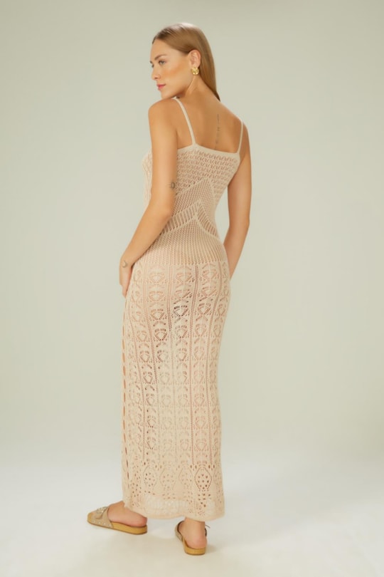 Vestido Tricot Detalhes Lateral