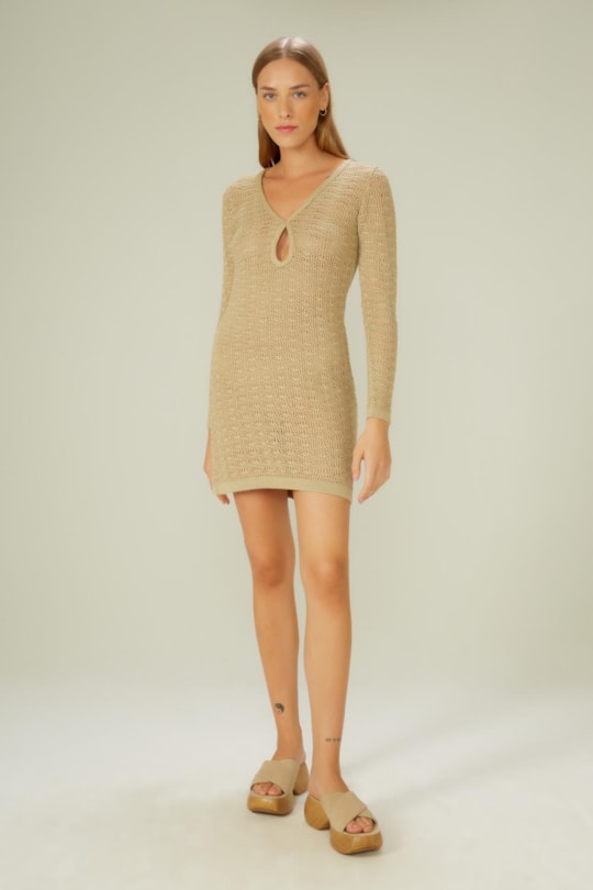 Imagem do produto Vestido Tricot Manga Longa Lurex