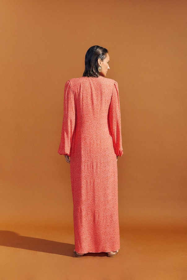 Vestido Vic Estampa Fingers Rosa